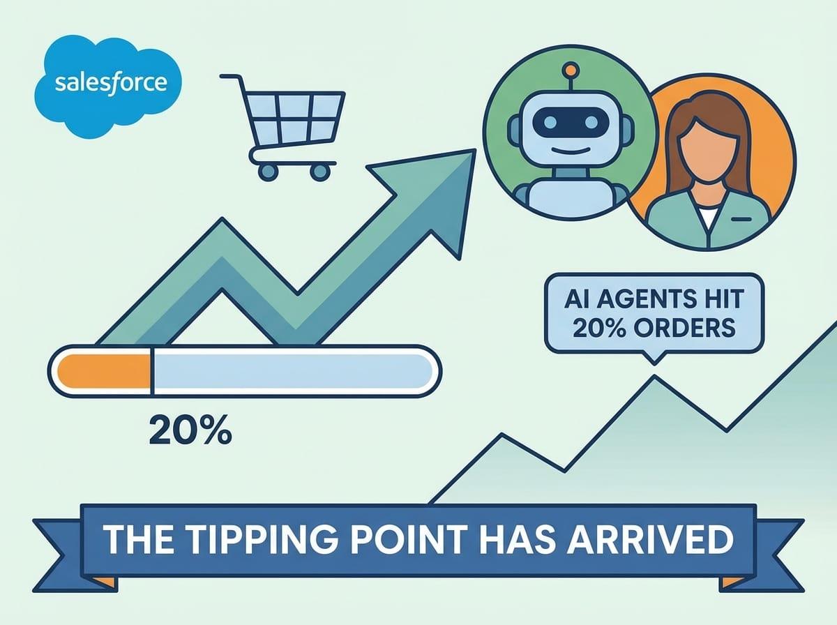 Salesforce Confirms AI Agents Hit 20% of Cyber Week Orders—The Tipping Point Has Arrived