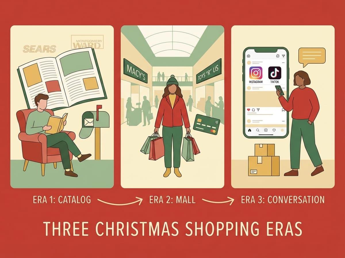 From Catalog to Conversation: A Tale of Three Christmas Shopping Eras
