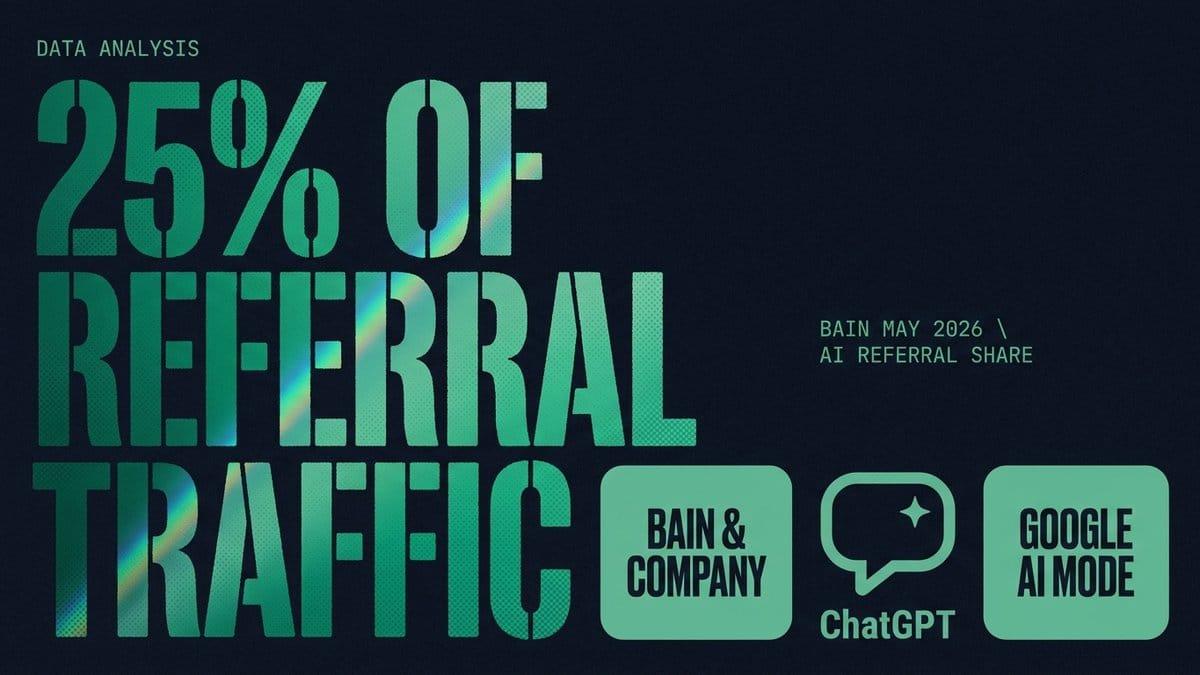 Bain Just Made AI Referral Traffic a 25% Number. What Yours Looks Like Matters.