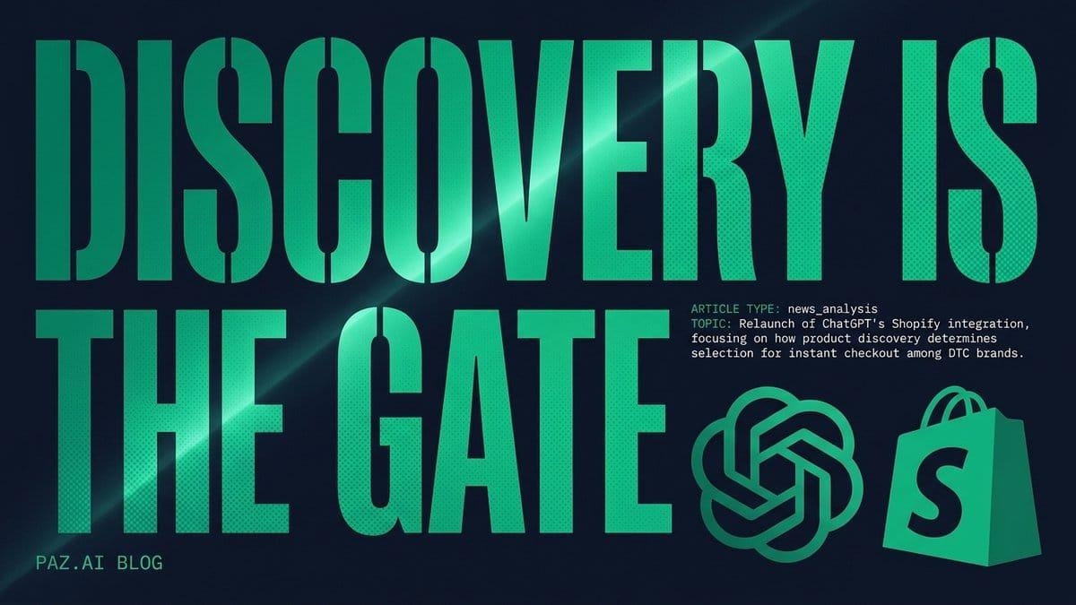 ChatGPT Can Buy From Shopify Brands Again. Discovery Decides Who.